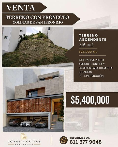 TERRENO RESIDENCIAL EN VENTA – COLINAS DE SAN JERÓNIMO